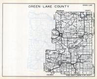 Green Lake County Map, Wisconsin State Atlas 1933c